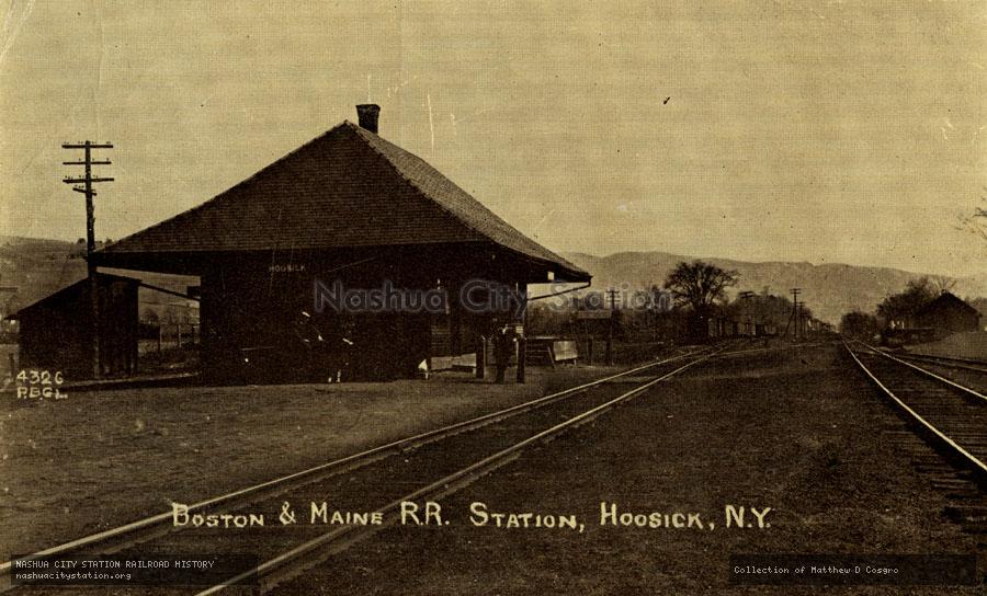 Postcard: Boston & Maine Railroad Station, Hoosick, New York